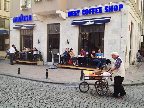 Lavazza coffee shop in istanbul