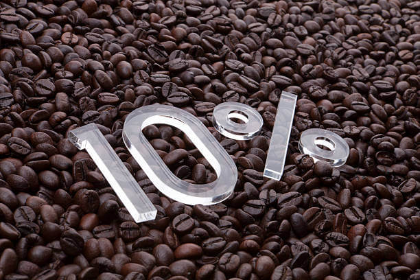 Top 10 coffee beans displayed in a big pile