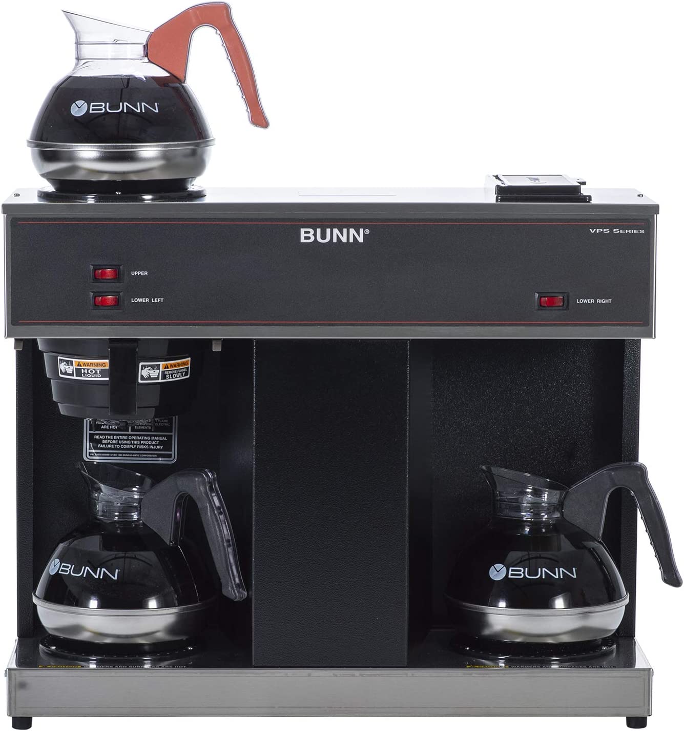 BUNN 04275.0031 VPS 12-Cup Pourover Commercial Coffee Brewer, with 3 Warming Stations