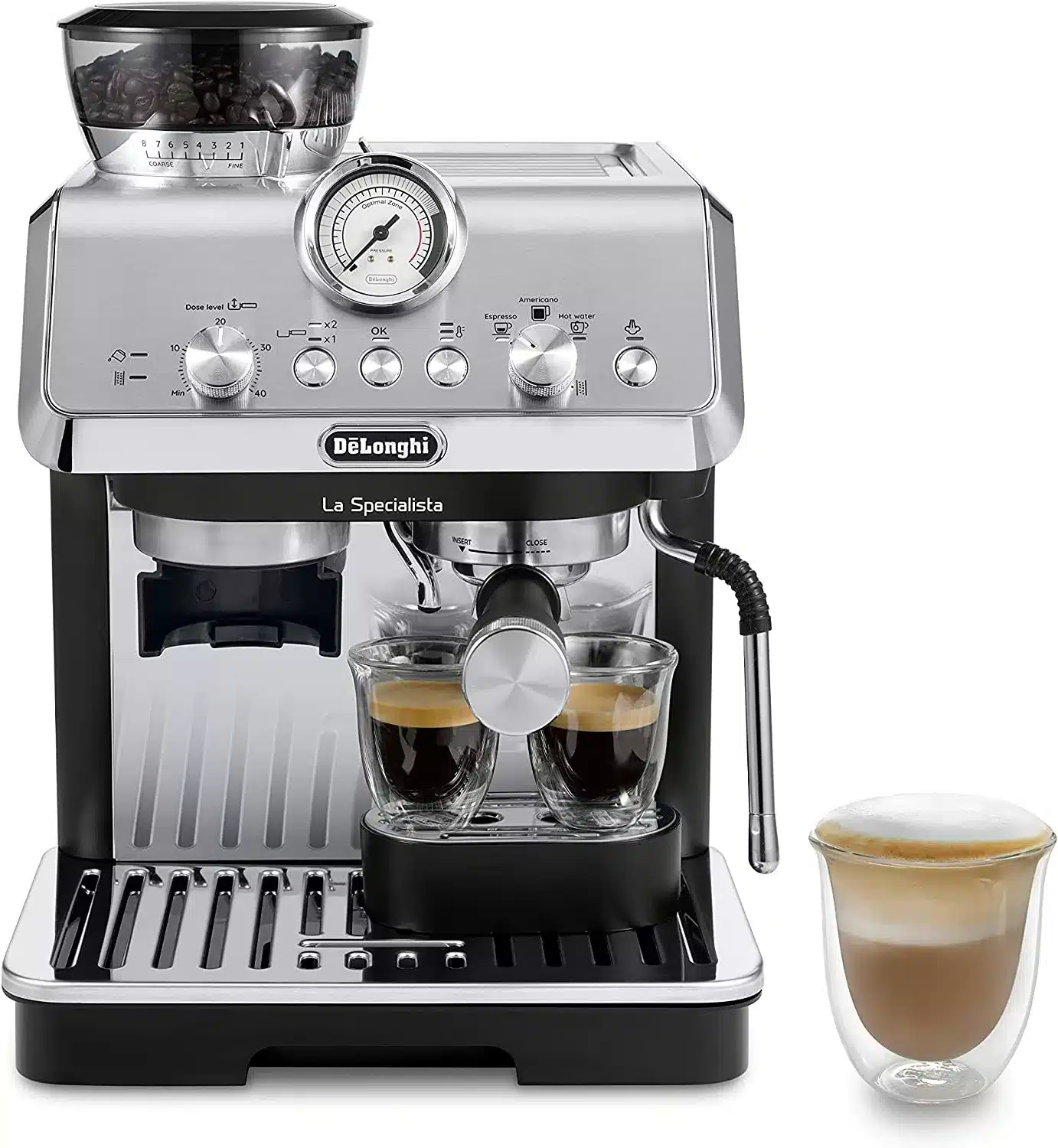 
De’Longhi La Specialista Arte EC9155MB, Espresso Machine with Grinder, Bean to Cup Coffee & Cappuccino Maker with Professional Steamer, My Latte Art...