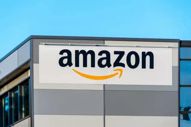 Velizy-Villacoublay, France - May 28, 2022: Exterior view of the Amazon Logistics delivery agency in Velizy-Villacoublay, serving the south of the Paris region