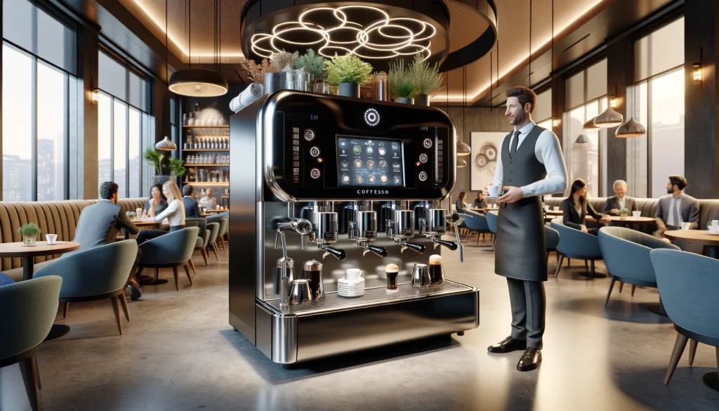 ultrarealistic-image-of-a-fully-automatic-espresso-machine-in-a-swanky-modern-coffee-shop.-The-machine-has-a-sleek-polished-design